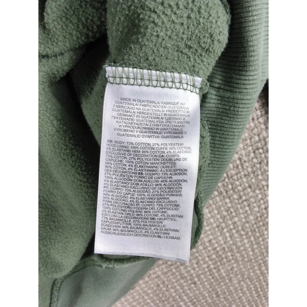 The North Face Men's Graphic Injection Hoodie Sage Green Elk Nature Print Fleece